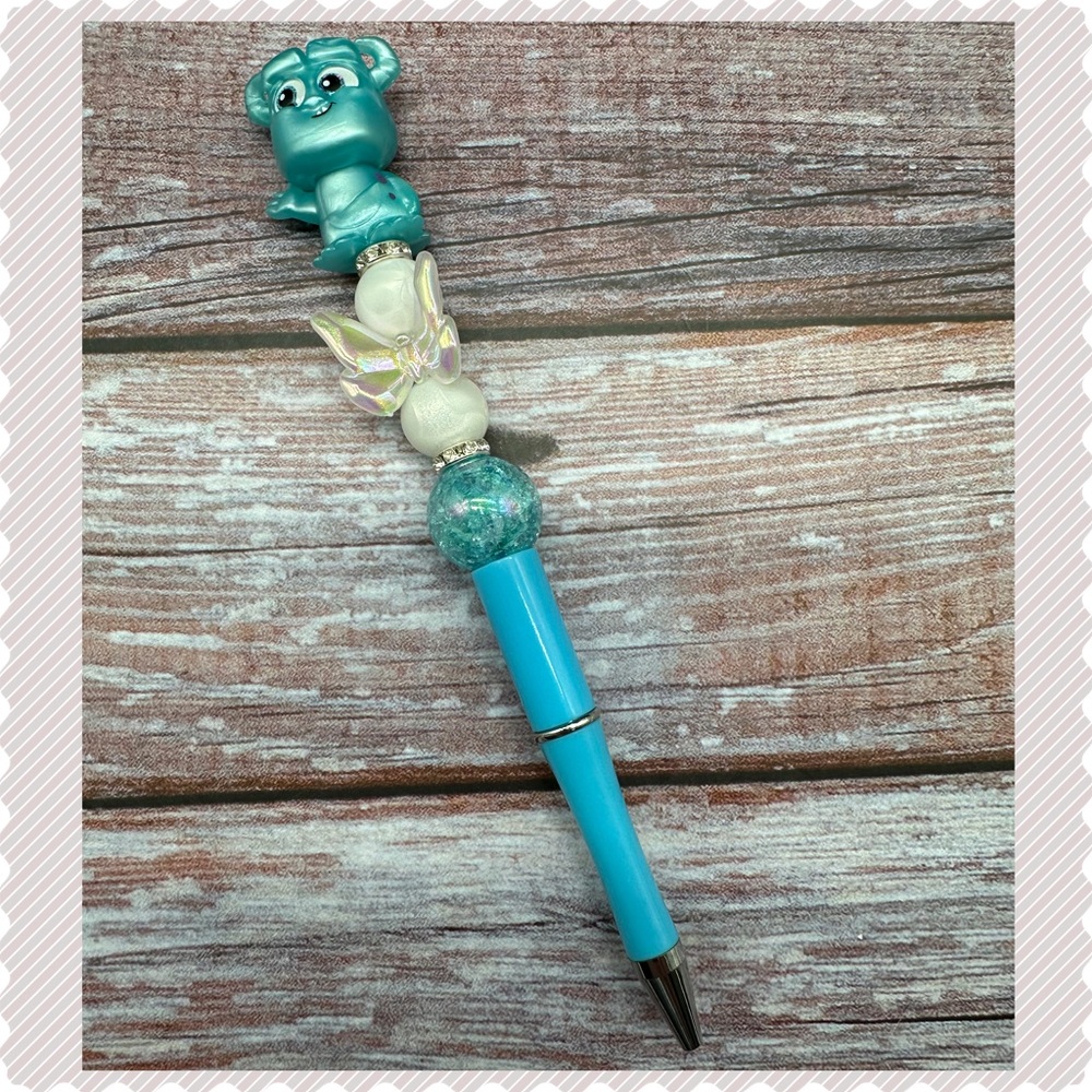 Disney Sully Monsters Inc Doorables Handmade Beaded Pen NEW!